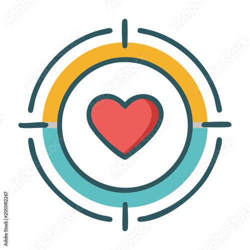 Heart in a target icon