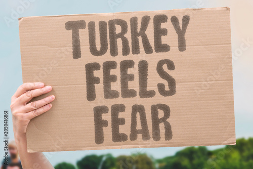 Foto "Turkey feels fear" Bird experiences terror before death