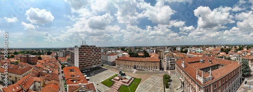 Bild auf Leinwand Aerial view of Monza City Center, Lombardy, Italy