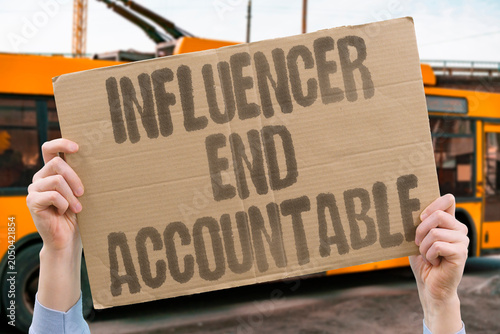 Принти на полотні "Influencer end accountable" Creator faces consequences for lies
