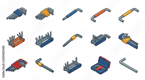 Photos Collection of Bicycle Repair Tools and Allen Wrenches.