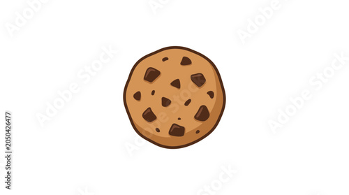 Fresh Baked Chocolate Chip Cookie Illustration