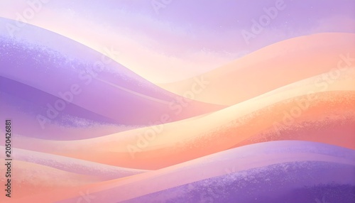 Panoramic Abstract Pastel Sand Dunes Landscape at Sunset