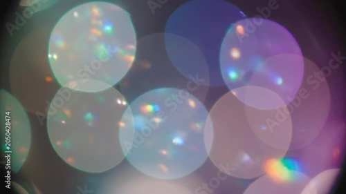 Soft warm bokeh lights and lens flare abstract background