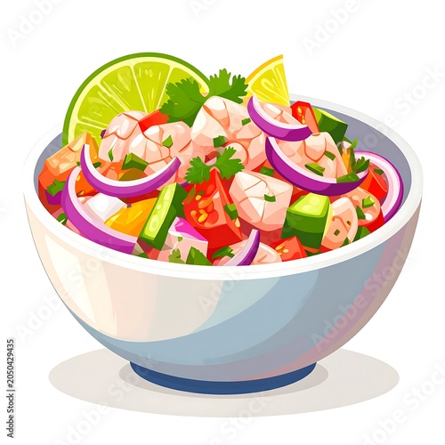 Colorful fruit salad in a white bowl.