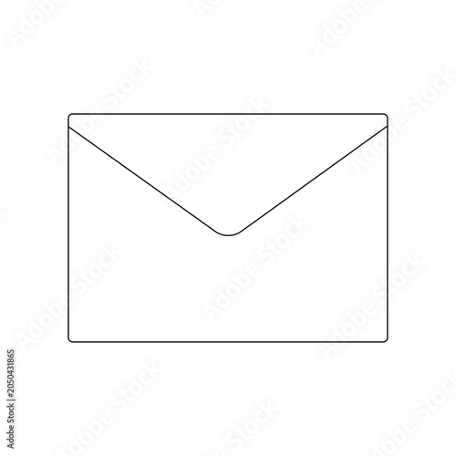 Email App Icon, Mail Communication Line Symbol / メールアプリアイコン 電子メール 通信シンボル