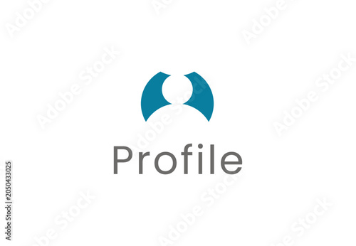 Abstract User Profile Icon Vector Illustration