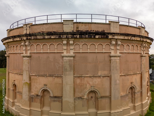 Waverley Reservoir an ornate water tank built in the early twentieth century in Sydney, Australia
