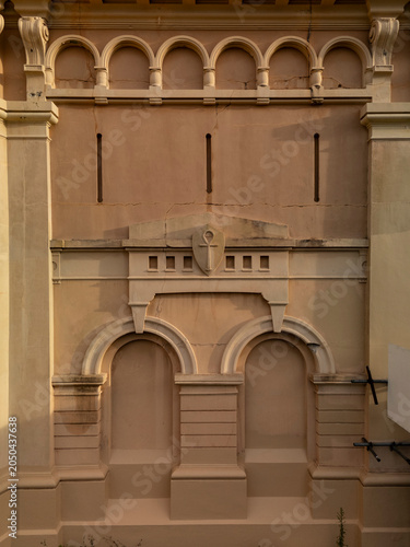 Waverley Reservoir an ornate water tank built in the early twentieth century in Sydney, Australia. Wide Vertical Angle