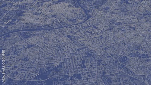 3D looped animation of city - Nashville Tennessee, USA