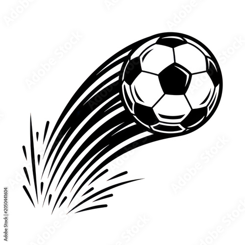 Dynamic soccer ball with motion trail effect