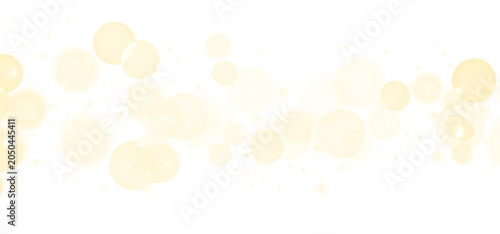 фотографія Dreamy Golden Light Spots and Sparkling Stars on Clear Background