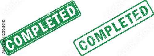 Картината върху платно Green completed stamps on for approval and confirmation