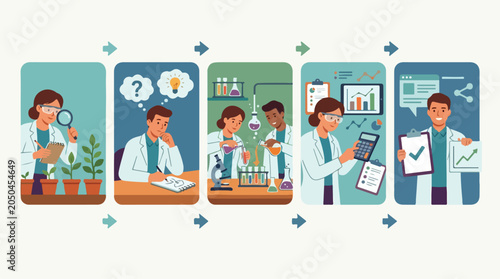 Sequential Steps of Scientific Research and Development Collaborative Inquiry, Experimentation, Data Analysis, and Breakthroughs