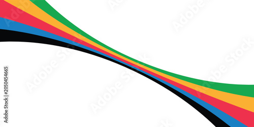 Slika na platnu Five Lines Dynamic Design Colorful modern illustration