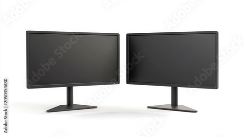 Dual Monitors Setup for Enhanced Productivity in Modern Office Workspace