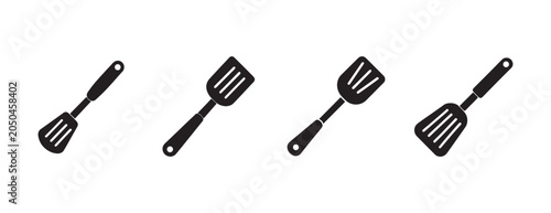 Fotografie spatula icon silhouette vector isolated illustration design