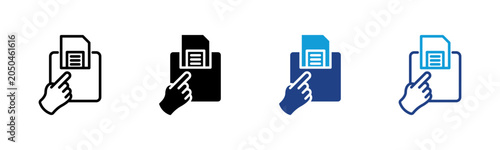 Bild auf Leinwand Save Now Web icon with multiple style collection