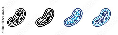 Bild auf Leinwand Mitochondria Web icon with multiple style collection