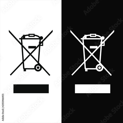 WEEE Symbol (Wheelie Bin) vector sign