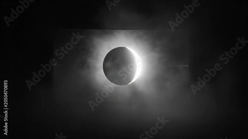 Epic Black and White Video of Solar Eclipse: Stunning Darkness and Mysterious Atmosphere