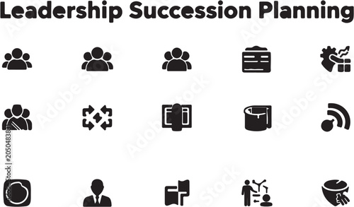 Bild auf Leinwand Business professionals discussing leadership succession planning.
