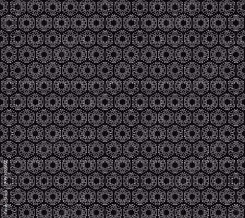 hexagonal pattern on a black background