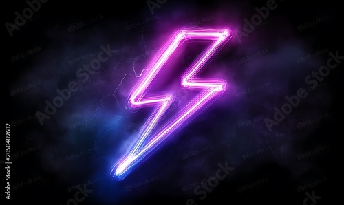 Glowing Blue Neon Countdown Sign with Light Effects and Modern Night Business Concept Vector Illustration