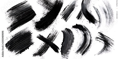 Black and white abstract grunge vector illustration with ink brush texture sketch art design pattern featuring nature symbols fish skull eye and doodle style elements