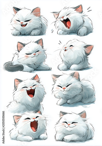 set of funny cats