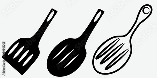 Принти на полотні Spatula icon collection set