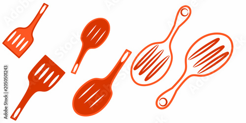 Foto Spatula icon collection set