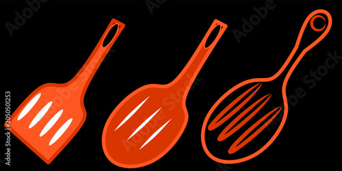 Obraz na plátne Spatula icon collection set