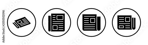 Foto Newspaper icon vector illustration. news paper sign and symbolign