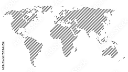 Φωτογραφία minimalist line stroke world map