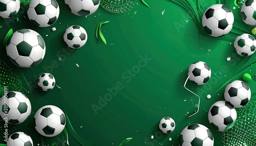 Soccer green background, 2026 world design trends, football cup wallpaper, vector illustration