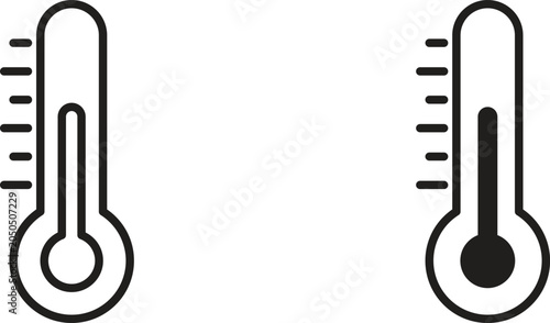 Cuadro en lienzo Thermometer icon design for signs, logo, apps or website