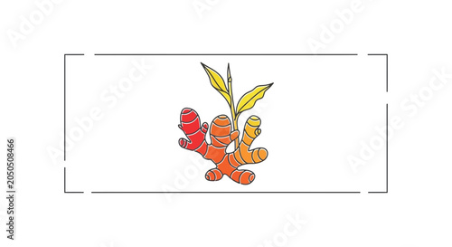 Vibrant Ginger Root with Sprout, Healthy Spice, Culinary Ingredient, Root Vegetable, Organic Food