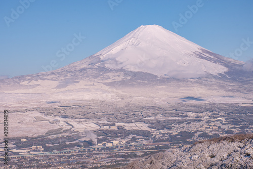 Foto mount fuji in winter