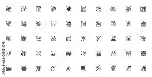 Canvas-taulu Arts and Crafts icon pack
