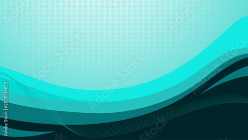 turquoise gradient business wave banner background