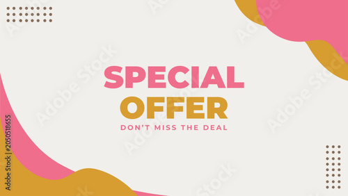 Abstract colorful banner background with fluid creative shapes