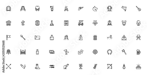 Foto Western icon set