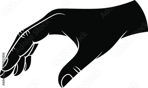 hand silhouette vector gesture black white background