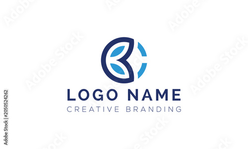 Abstract letter c monogram logo design modern business branding template