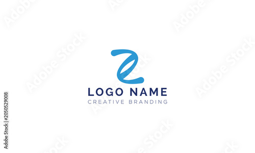 Abstract swirl letter z logo design modern typography symbol with abstract