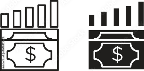 Quadro su tela capital gain icon