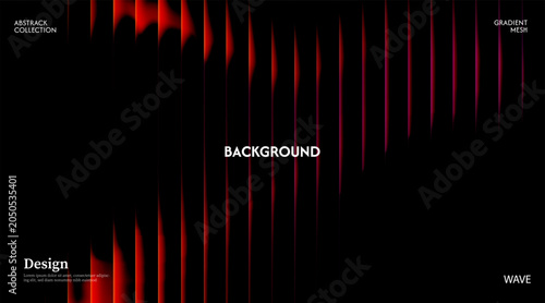 Foto Glossy dark orange abstract background with striped effect