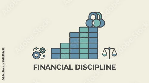 Bild auf Leinwand Financial discipline money management concept.