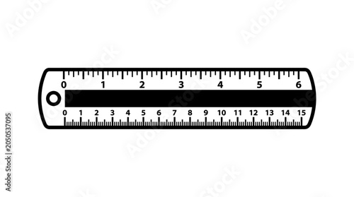фотографія Ruler measurement tool for length.